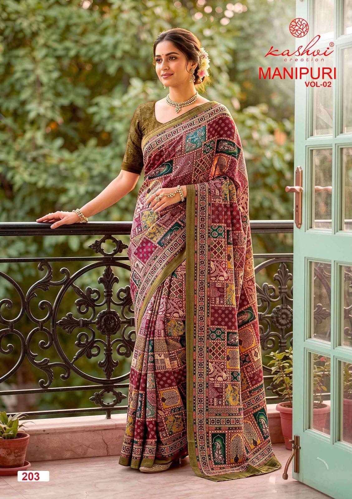 Kashvi Creation Manipuri Vol 2 Digital Print Saree - Amrah Wholesale
