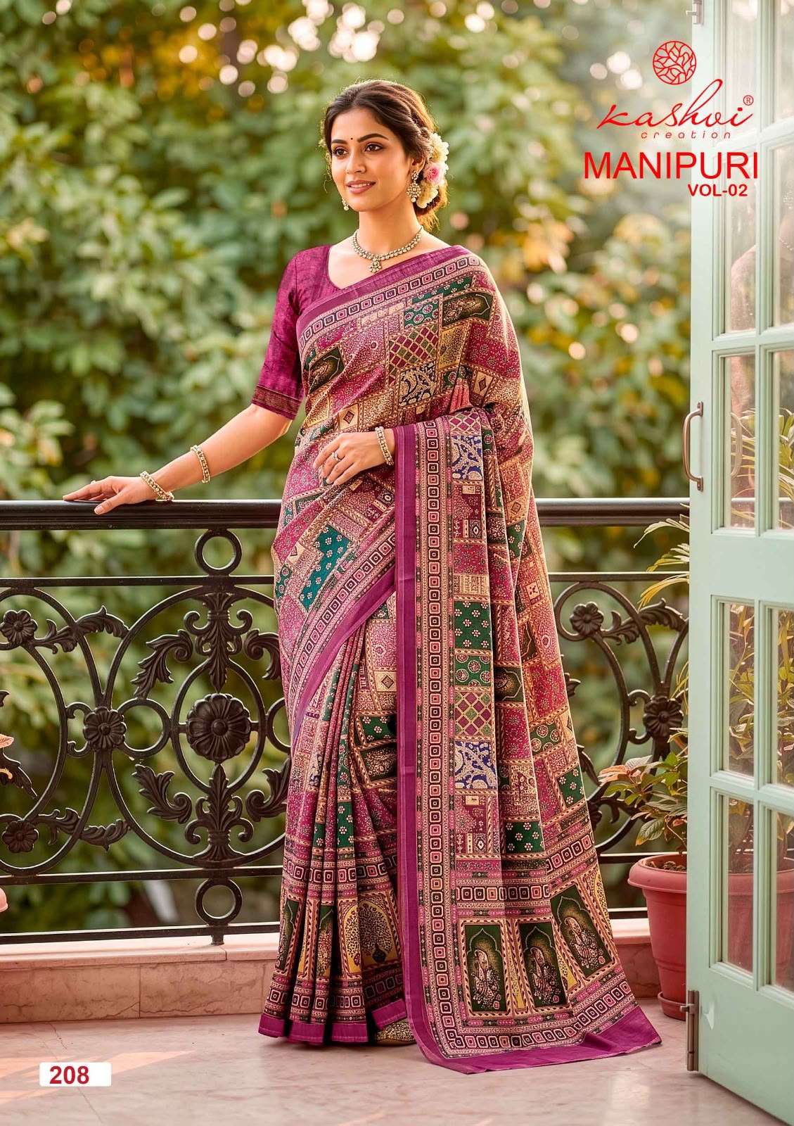 Kashvi Creation Manipuri Vol 2 Digital Print Saree - Amrah Wholesale