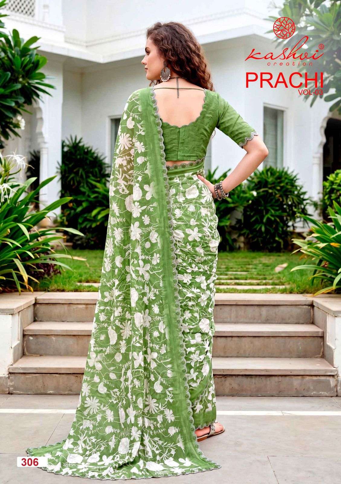 Kashvi Creation Prachi Vol 3 Rimzim Swarovski Work Saree - Amrah Wholesale