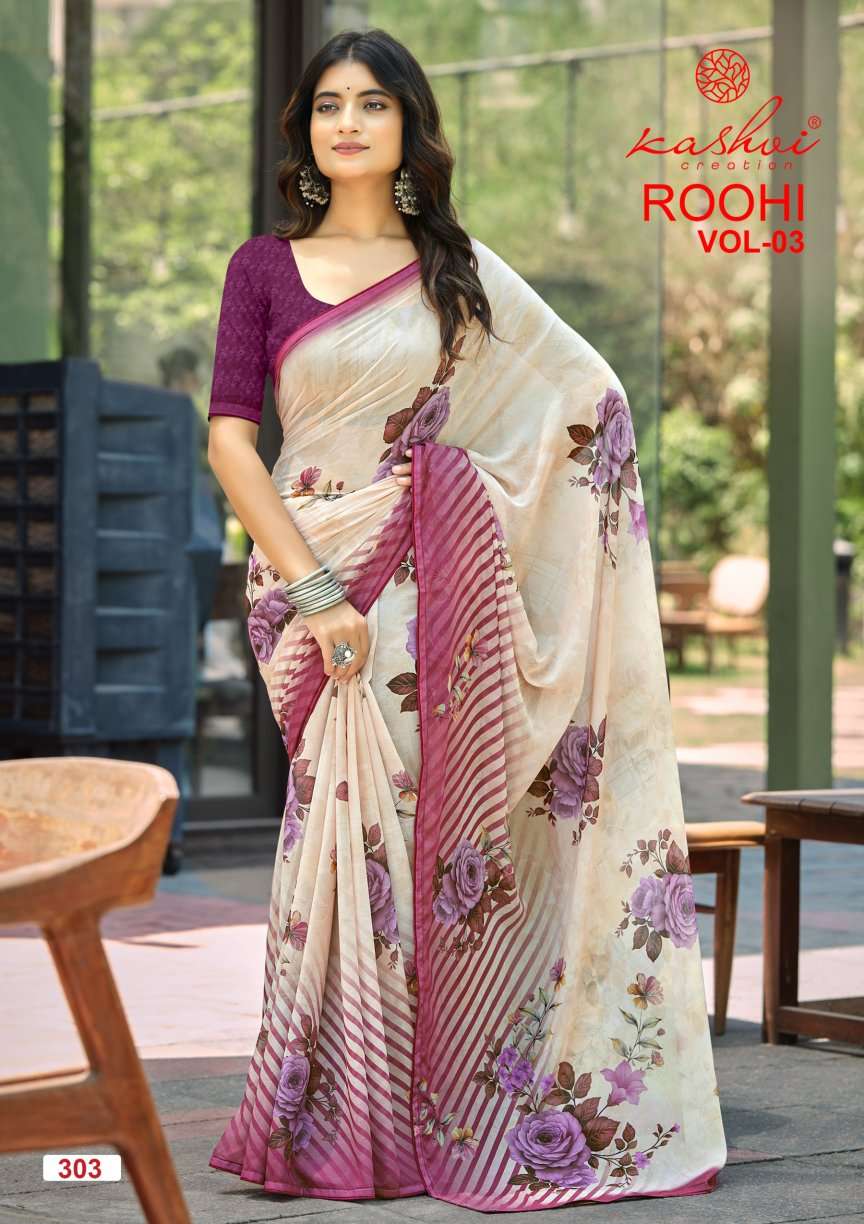 Kashvi Creation Roohi Vol 3 Raga Digital Print Saree