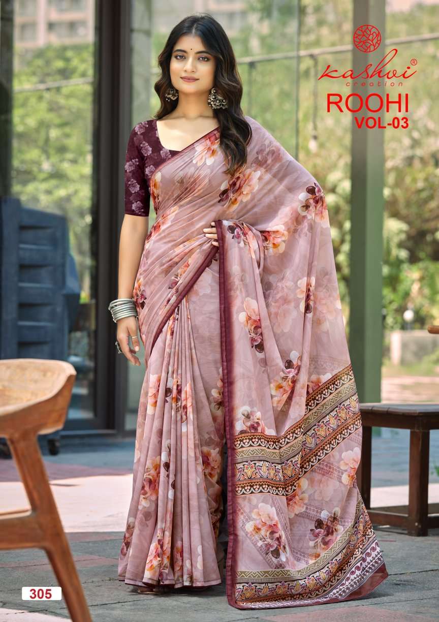 Kashvi Creation Roohi Vol 3 Raga Digital Print Saree