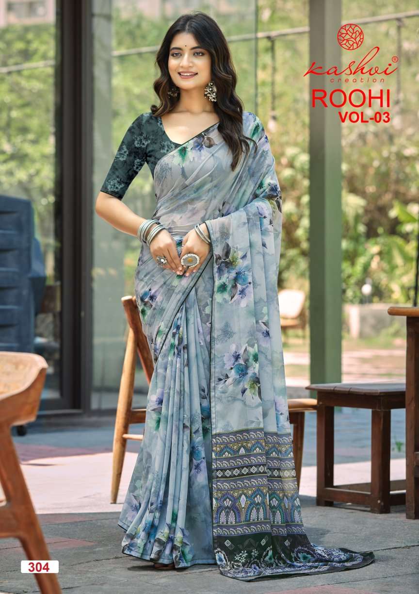 Kashvi Creation Roohi Vol 3 Raga Digital Print Saree