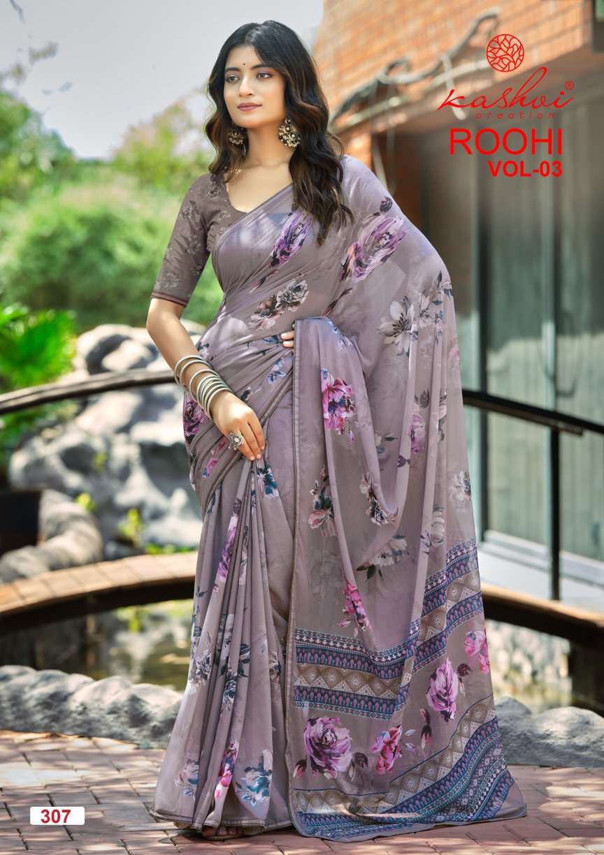 Kashvi Creation Roohi Vol 3 Raga Digital Print Saree