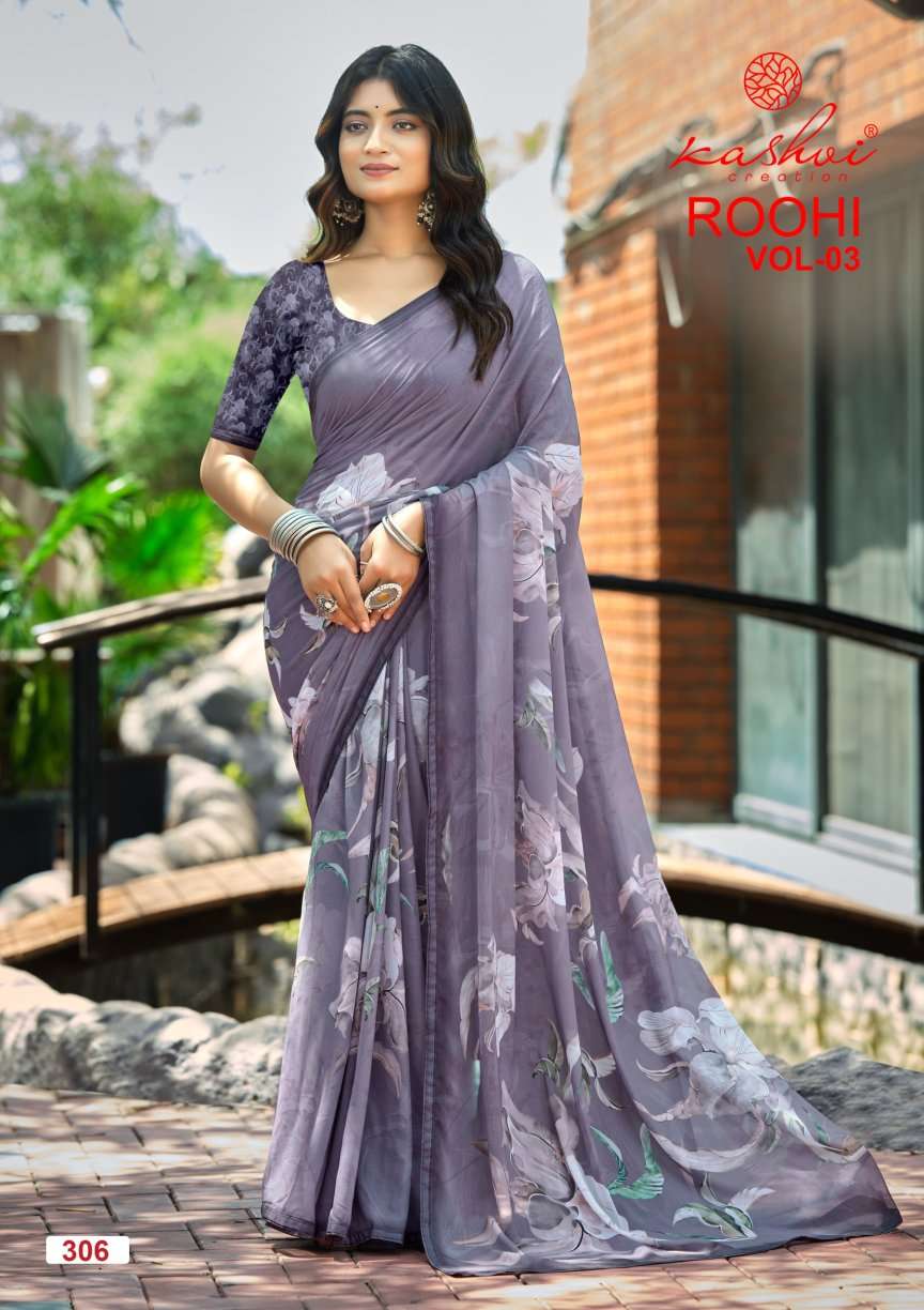 Kashvi Creation Roohi Vol 3 Raga Digital Print Saree