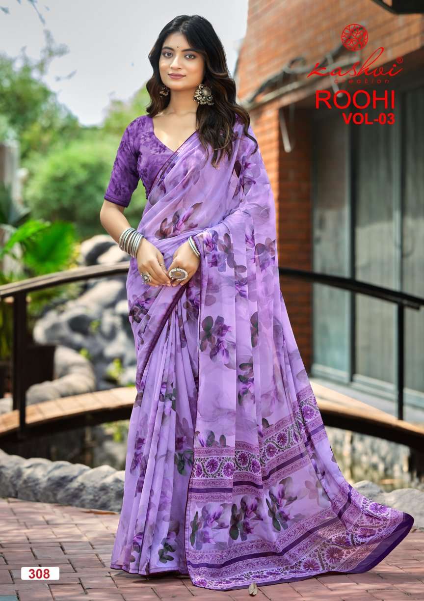 Kashvi Creation Roohi Vol 3 Raga Digital Print Saree
