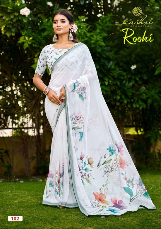 Kashvi Creation Ruhi Vol 1 Raga Digital Print Saree - Amrah Wholesale