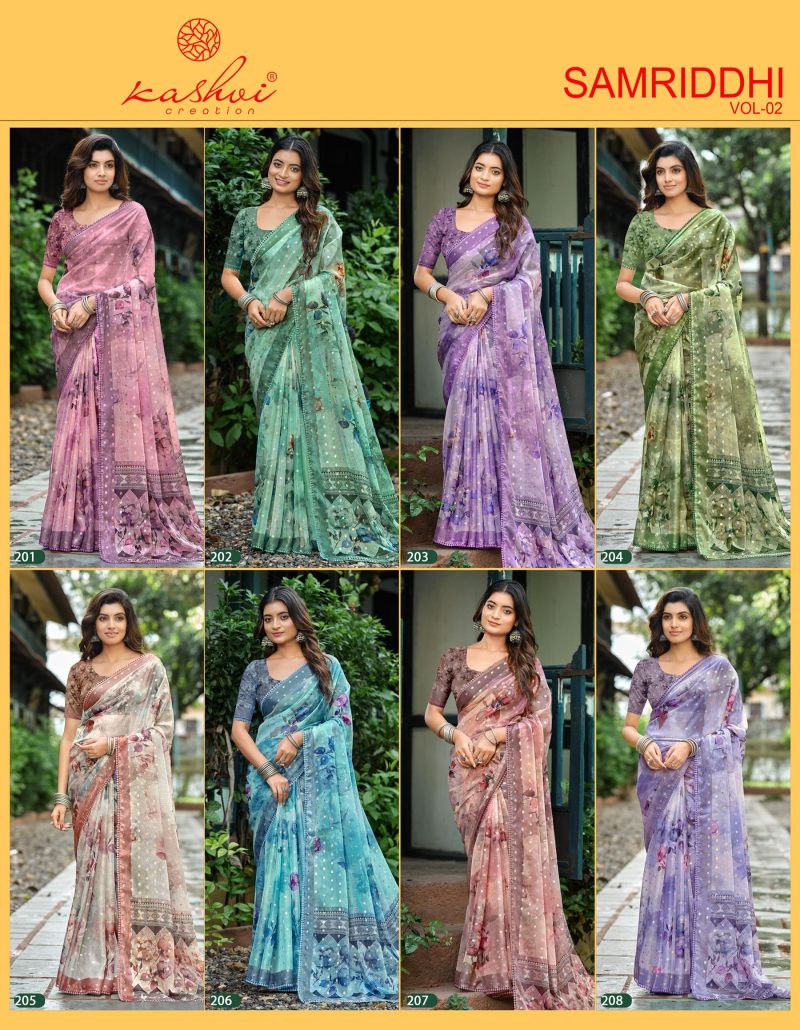 Kashvi Creation Samriddhi Vol 2 Nc Moss Saree - Amrah Wholesale