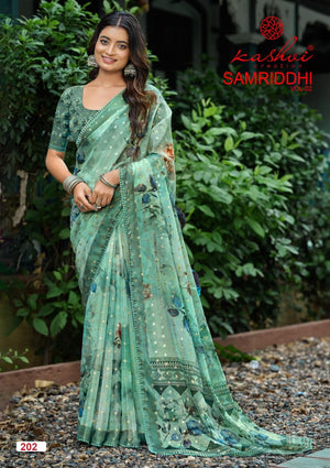 Kashvi Creation Samriddhi Vol 2 Nc Moss Saree - Amrah Wholesale