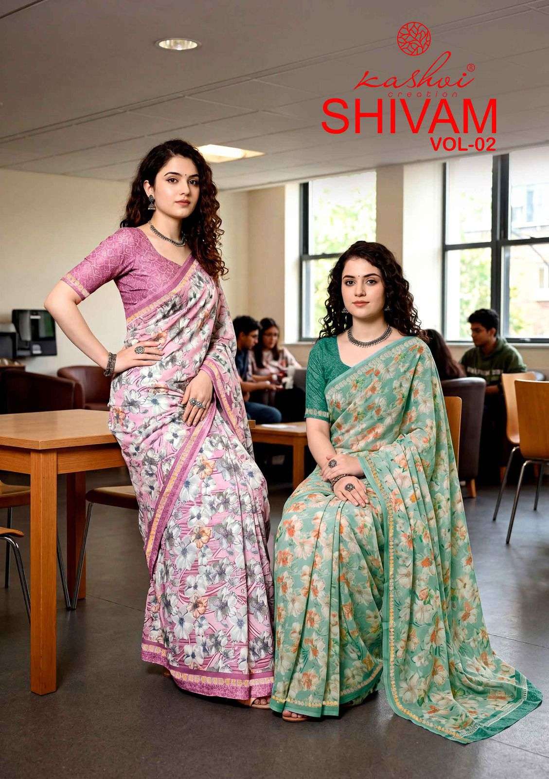 Kashvi Creation Shivam Vol 2 Dull Moss Viscose Border Saree