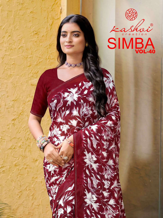 Kashvi Creation Simba Vol 40 Georgette Saree