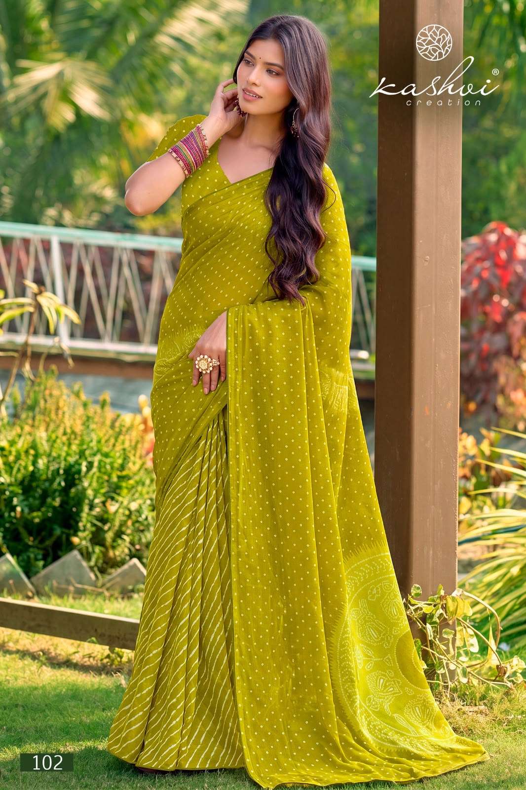 Kashvi Creation Siya Vol 1 Weightless Lehariya Saree - Amrah Wholesale