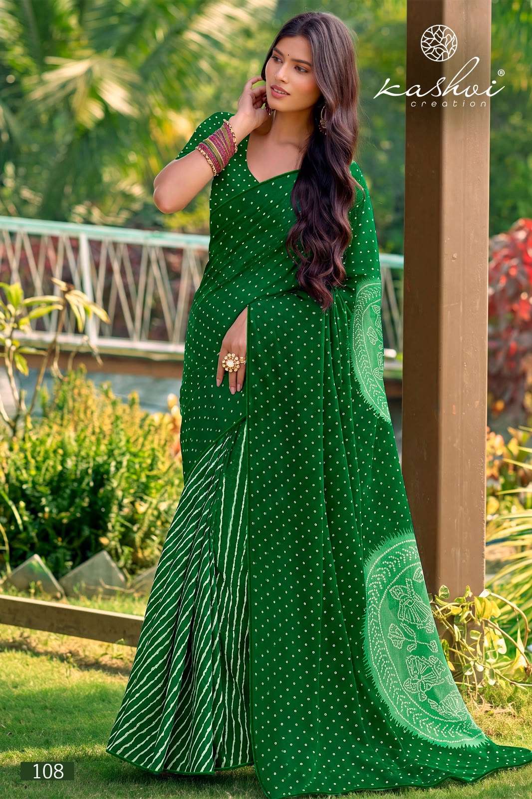 Kashvi Creation Siya Vol 1 Weightless Lehariya Saree - Amrah Wholesale