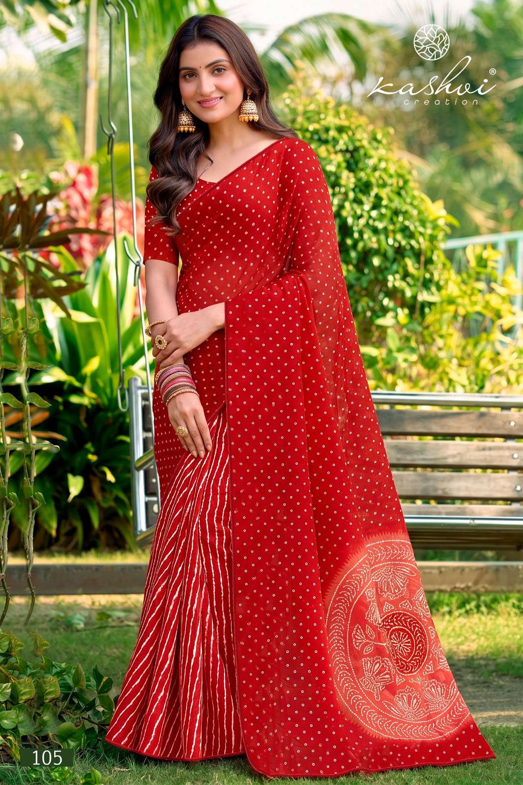Kashvi Creation Siya Vol 1 Weightless Lehariya Saree - Amrah Wholesale