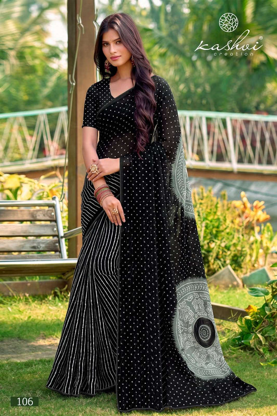 Kashvi Creation Siya Vol 1 Weightless Lehariya Saree - Amrah Wholesale
