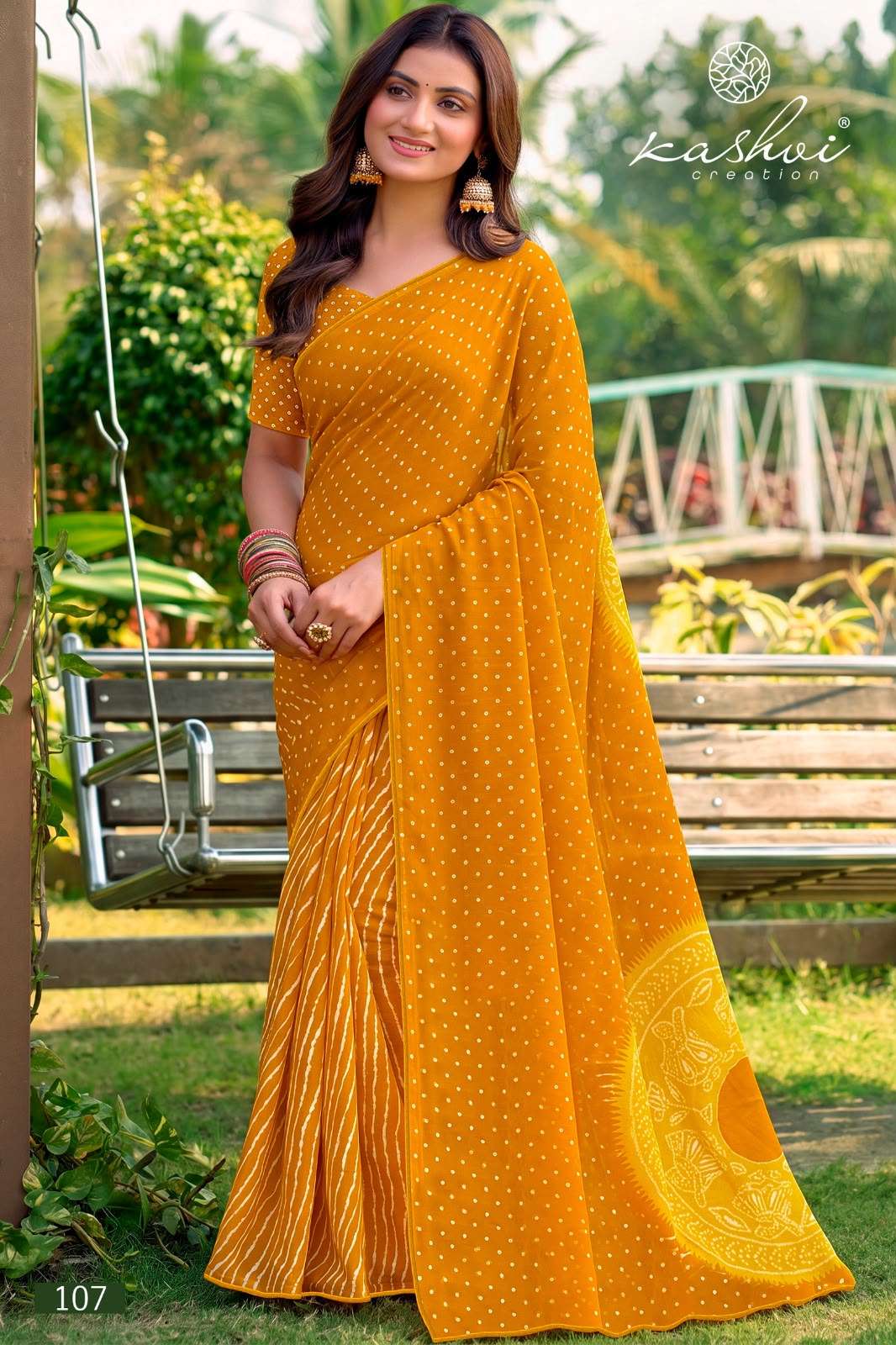 Kashvi Creation Siya Vol 1 Weightless Lehariya Saree - Amrah Wholesale