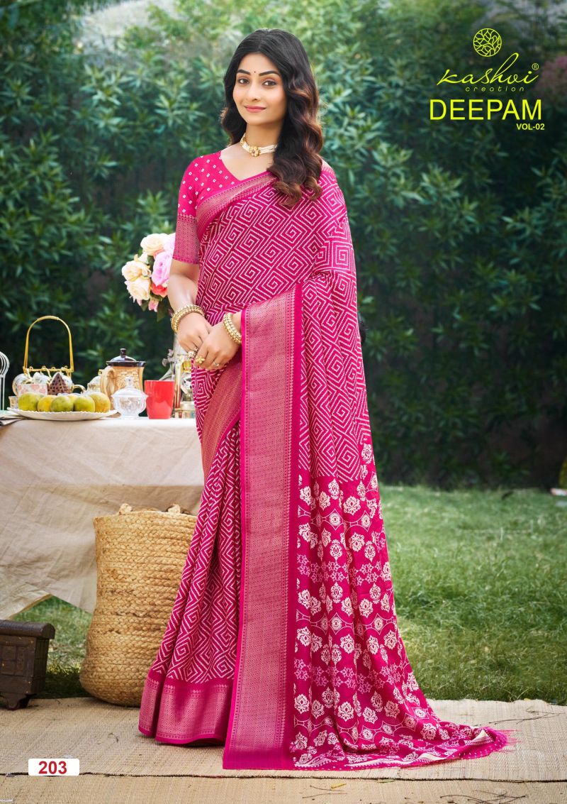Kashvi Deepam Vol 2 Dola Silk Printed Saree Collection - Amrah Wholesale