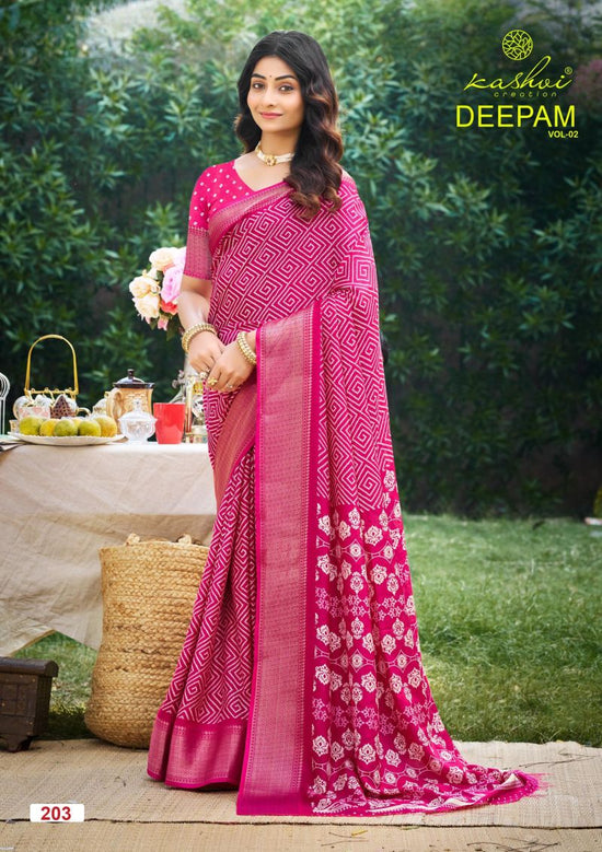 Kashvi Deepam Vol 2 Dola Silk Printed Saree Collection - Amrah Wholesale