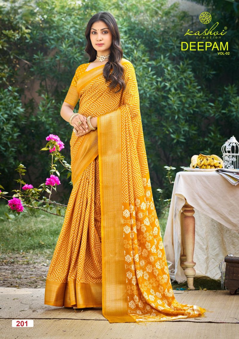 Kashvi Deepam Vol 2 Dola Silk Printed Saree Collection - Amrah Wholesale