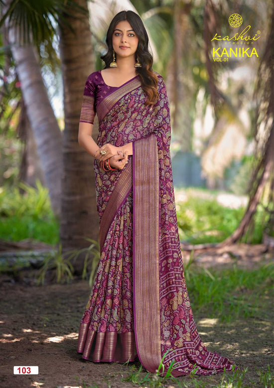 Kashvi Creation Kashvi Kanika Vol 1 Marshmello Silk Saree
