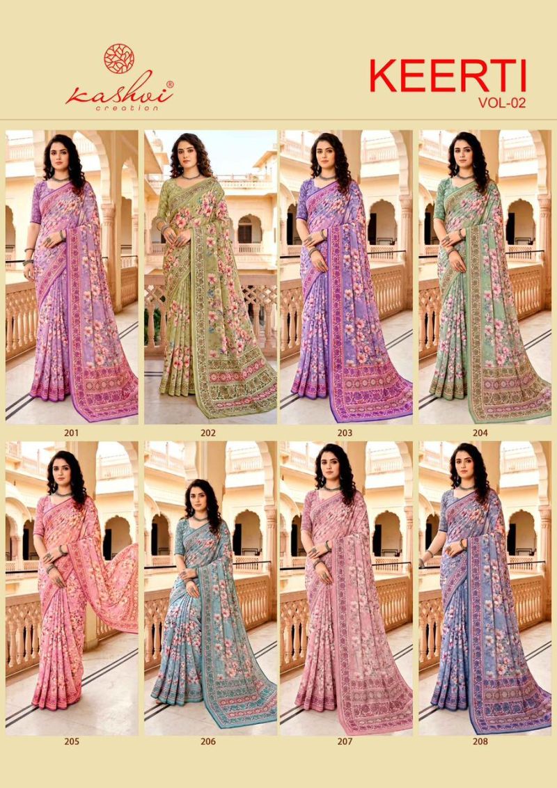Kashvi Keerti Vol 2 Raga Digital Printed Saree Wholesale - Amrah Wholesale