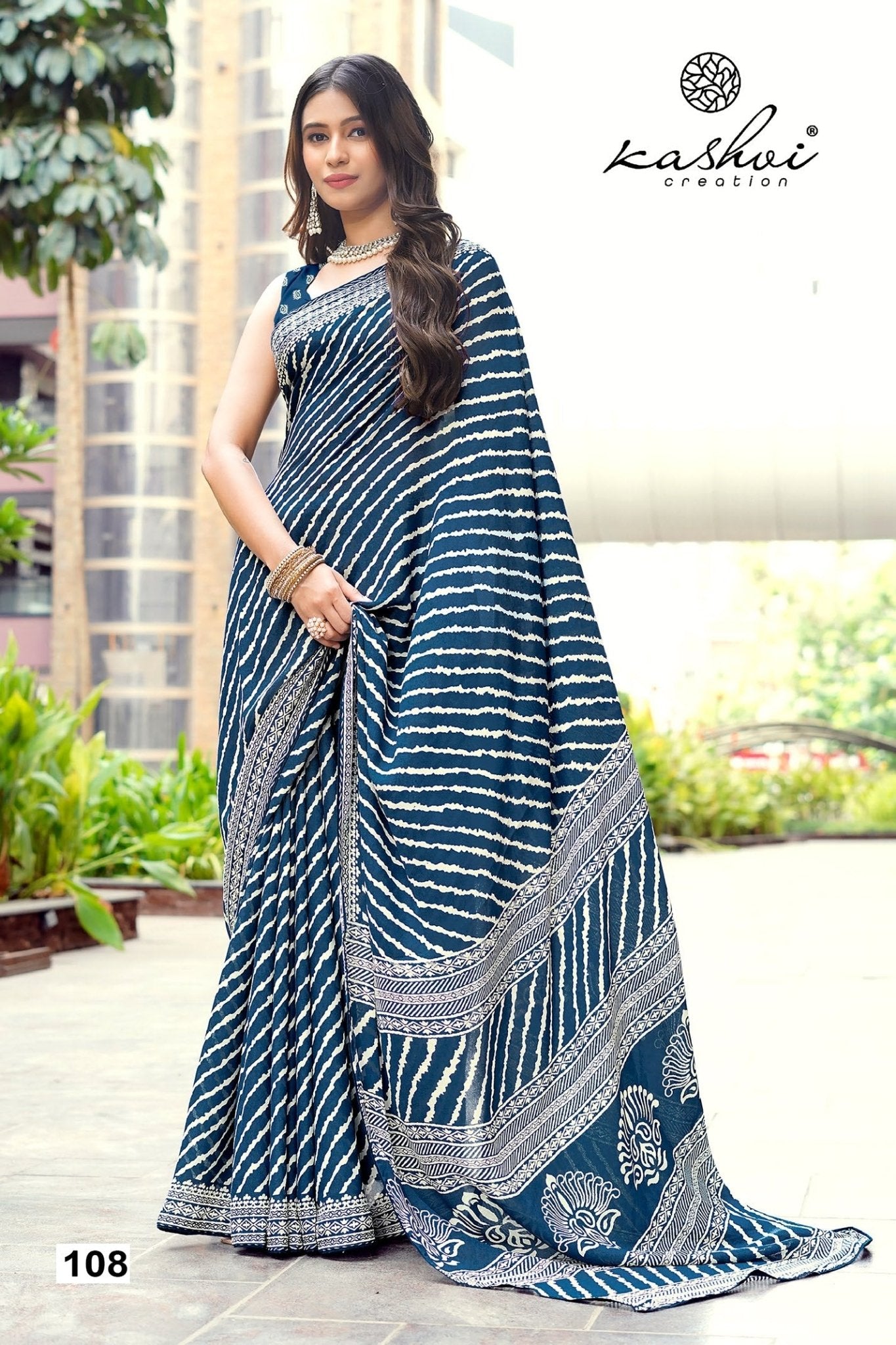 Kashvi Lavanya 101 To 108 Moss Silk Saree - Amrah Wholesale