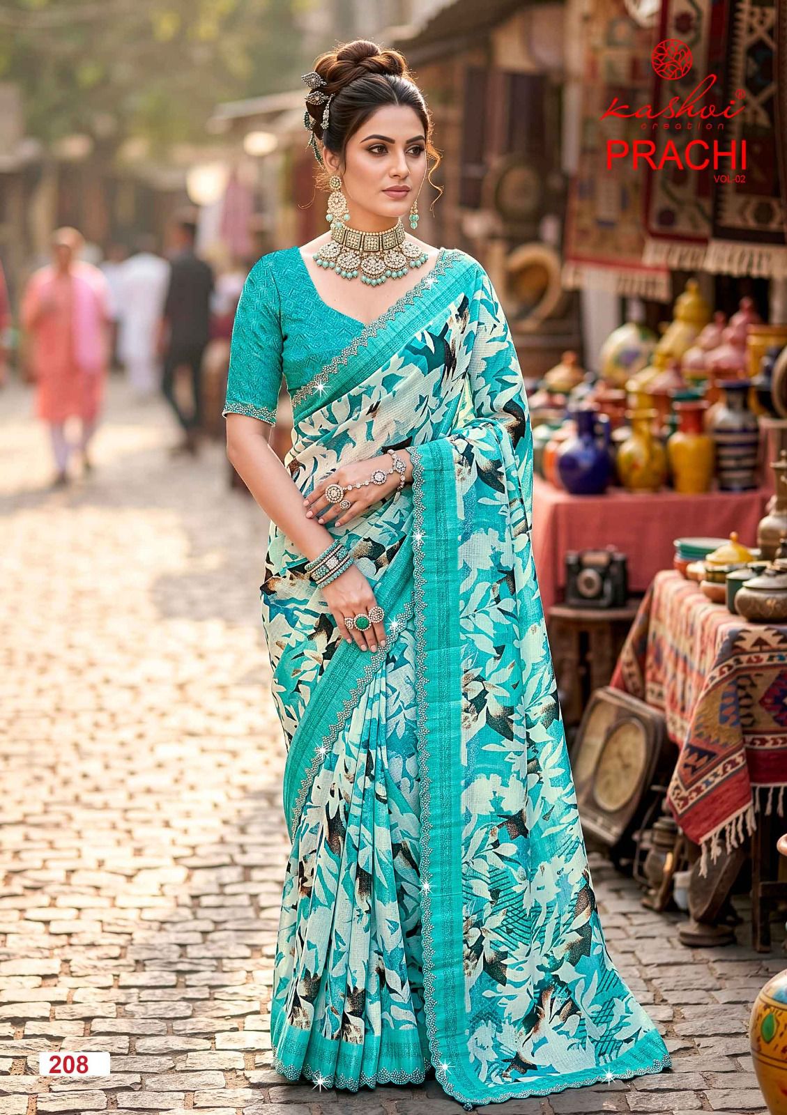 Kashvi Creation Prachi Vol 2 PC Rimzim Swarovski Work Saree