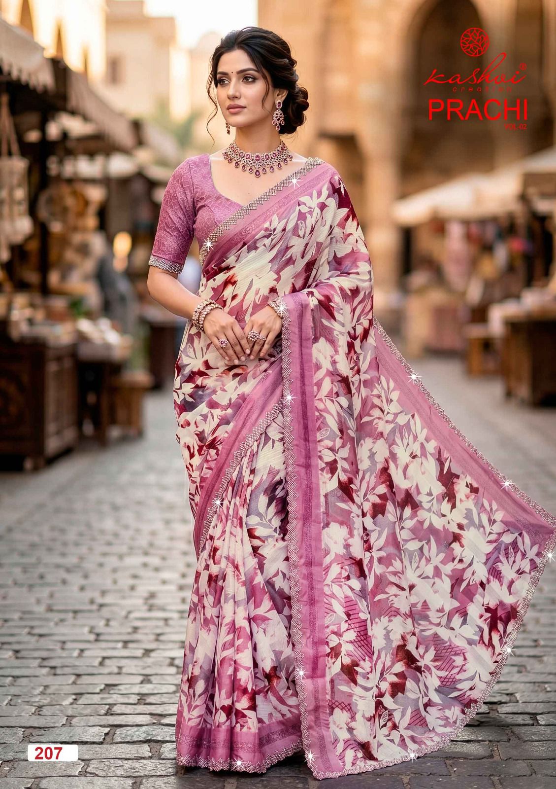 Kashvi Creation Prachi Vol 2 PC Rimzim Swarovski Work Saree