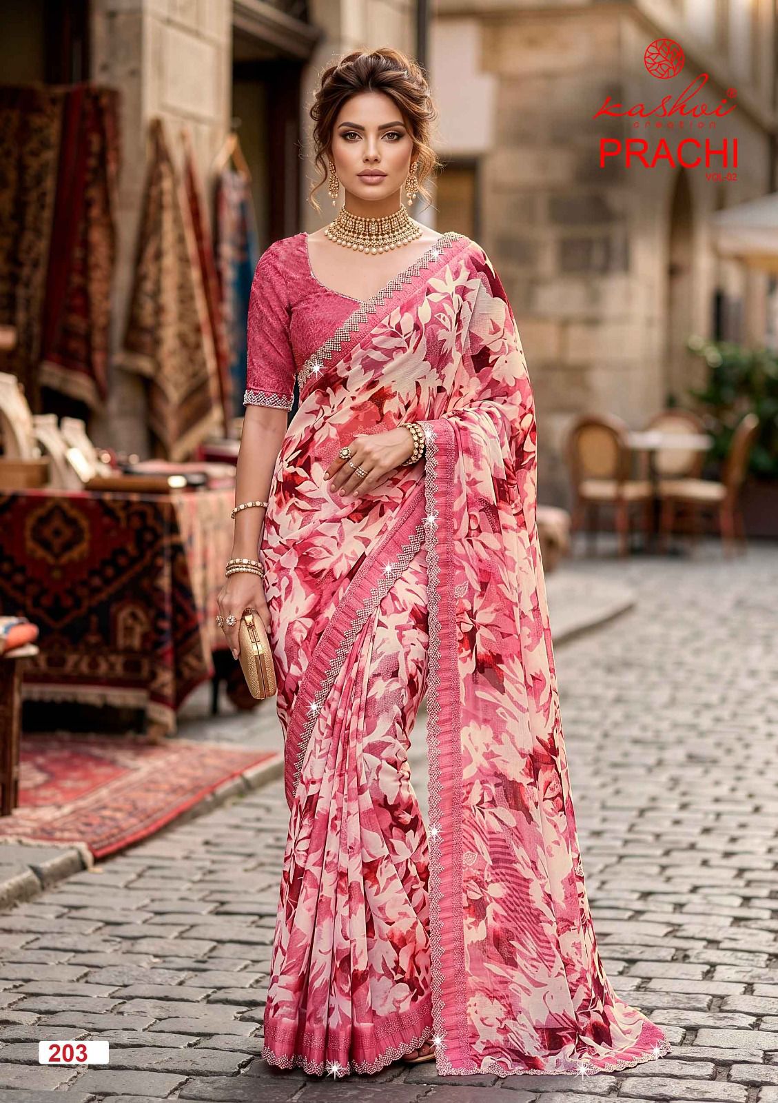 Kashvi Creation Prachi Vol 2 PC Rimzim Swarovski Work Saree