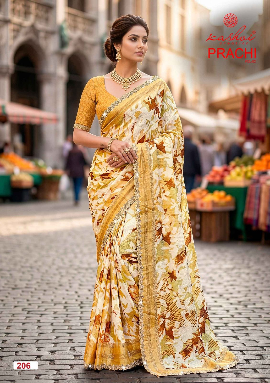Kashvi Creation Prachi Vol 2 PC Rimzim Swarovski Work Saree