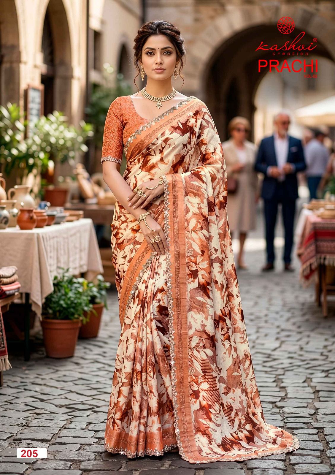 Kashvi Creation Prachi Vol 2 PC Rimzim Swarovski Work Saree