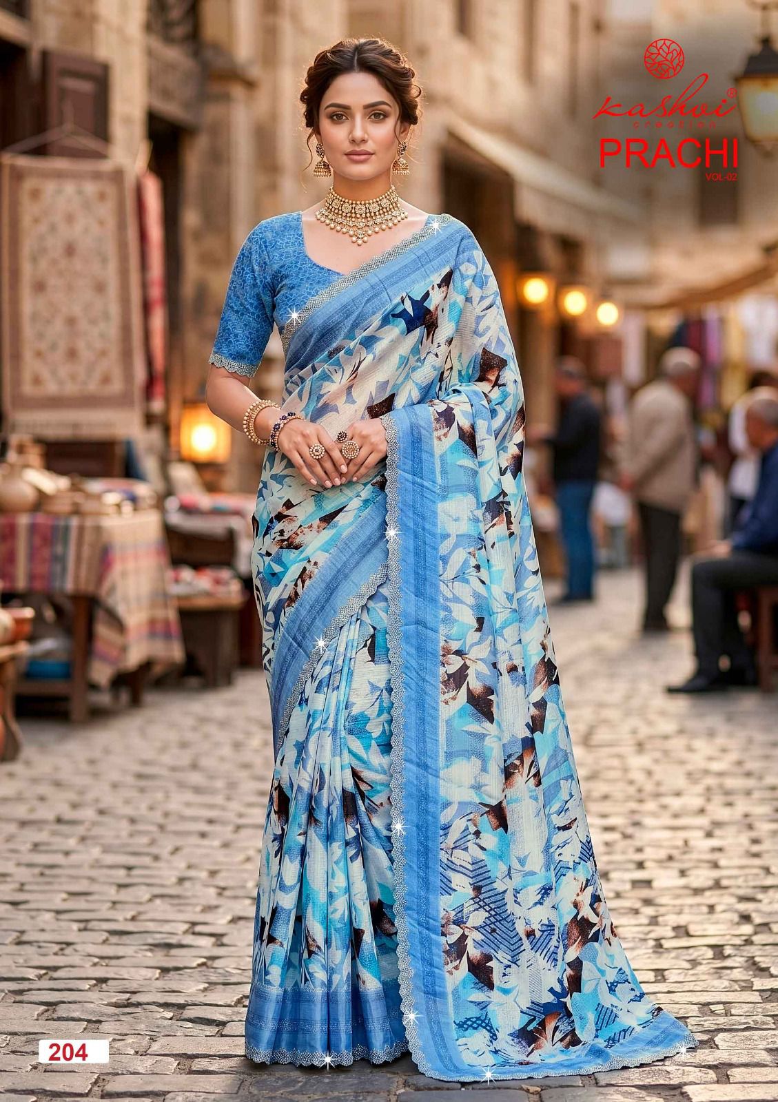 Kashvi Creation Prachi Vol 2 PC Rimzim Swarovski Work Saree