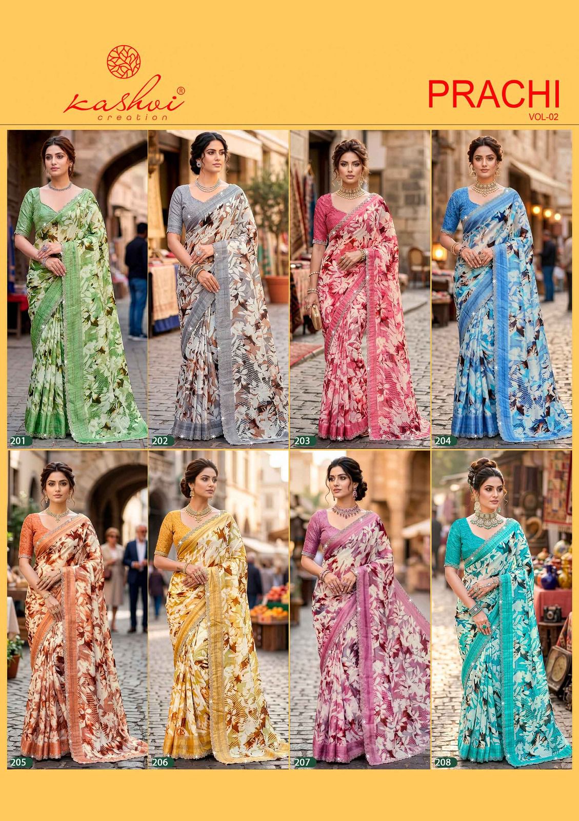 Kashvi Creation Prachi Vol 2 PC Rimzim Swarovski Work Saree