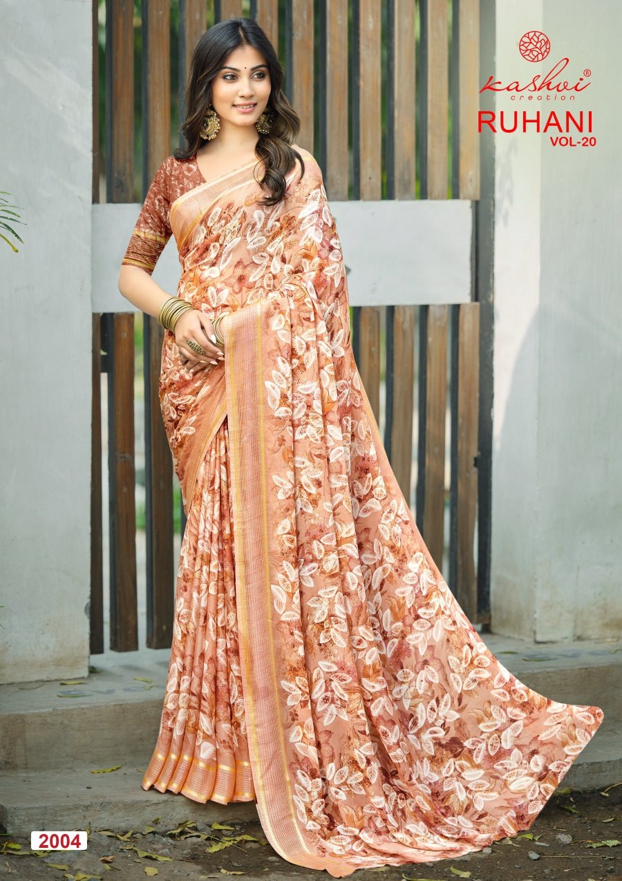 Kashvi Ruhani Vol 20 Satin Saree - Amrah Wholesale
