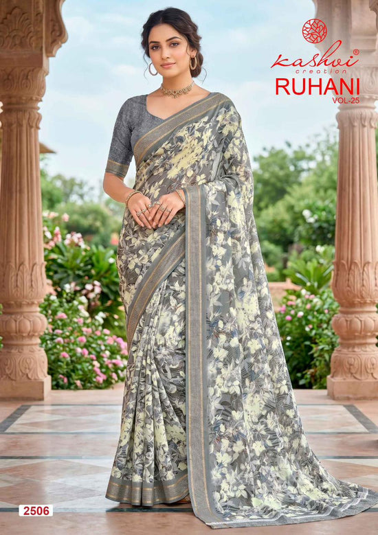 Kashvi Ruhani Vol 25 Moss Silk Printed Saree Collection - Amrah Wholesale