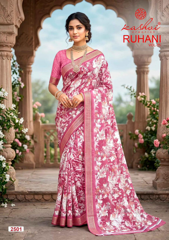 Kashvi Ruhani Vol 25 Moss Silk Printed Saree Collection - Amrah Wholesale