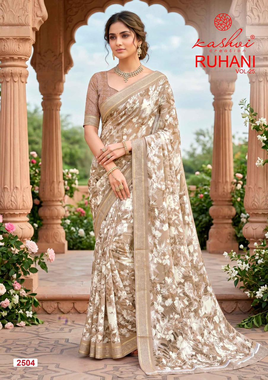 Kashvi Ruhani Vol 25 Moss Silk Printed Saree Collection - Amrah Wholesale