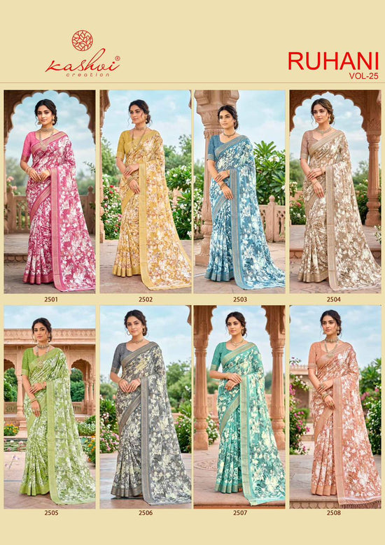 Kashvi Ruhani Vol 25 Moss Silk Printed Saree Collection - Amrah Wholesale