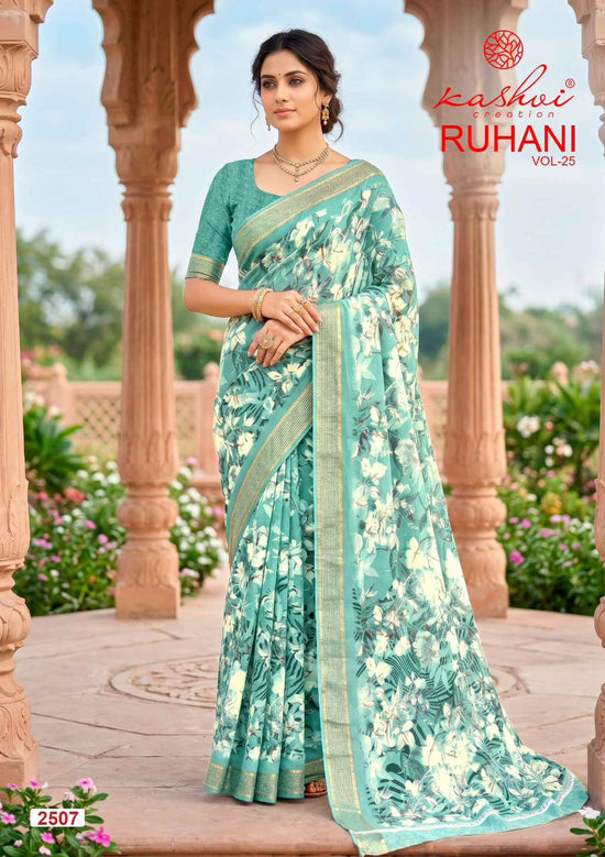Kashvi Ruhani Vol 25 Moss Silk Printed Saree Collection - Amrah Wholesale