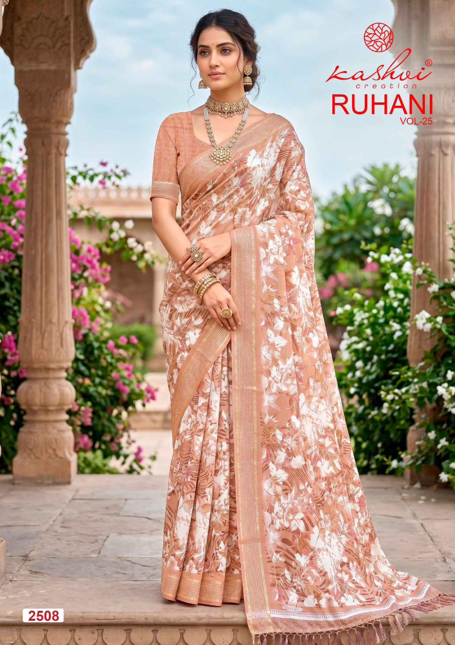 Kashvi Ruhani Vol 25 Moss Silk Printed Saree Collection - Amrah Wholesale