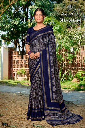 Kashvi Creation Shabnam Vol 18 Dull Moss Foil Saree