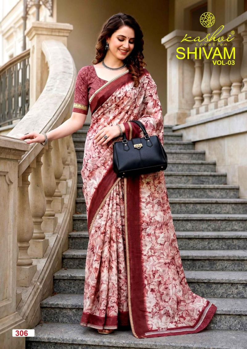 Kashvi Shivam Vol 3 Dull Moss Viscose Saree - Amrah Wholesale