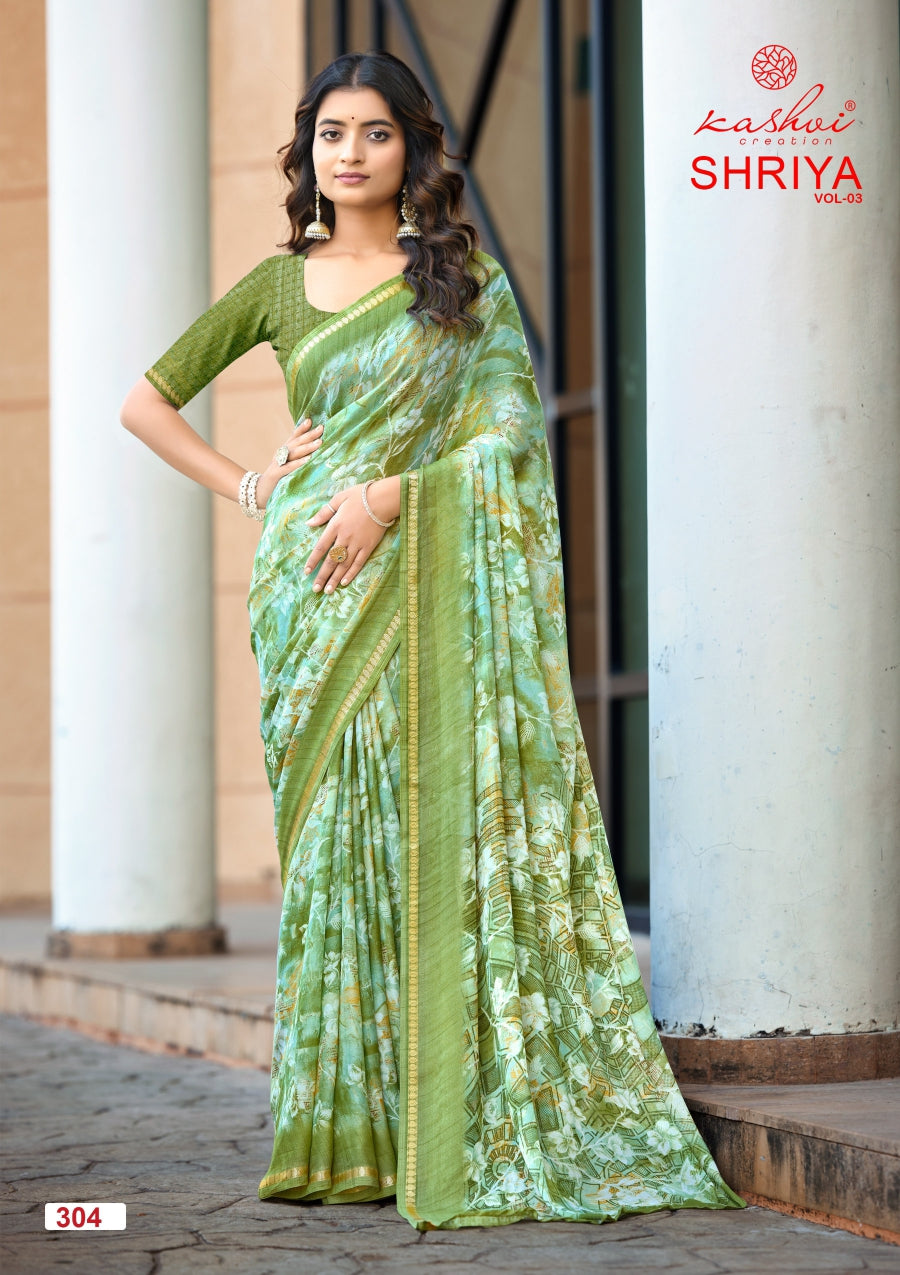 Kashvi Shriya Vol 3 Moss Silk Saree