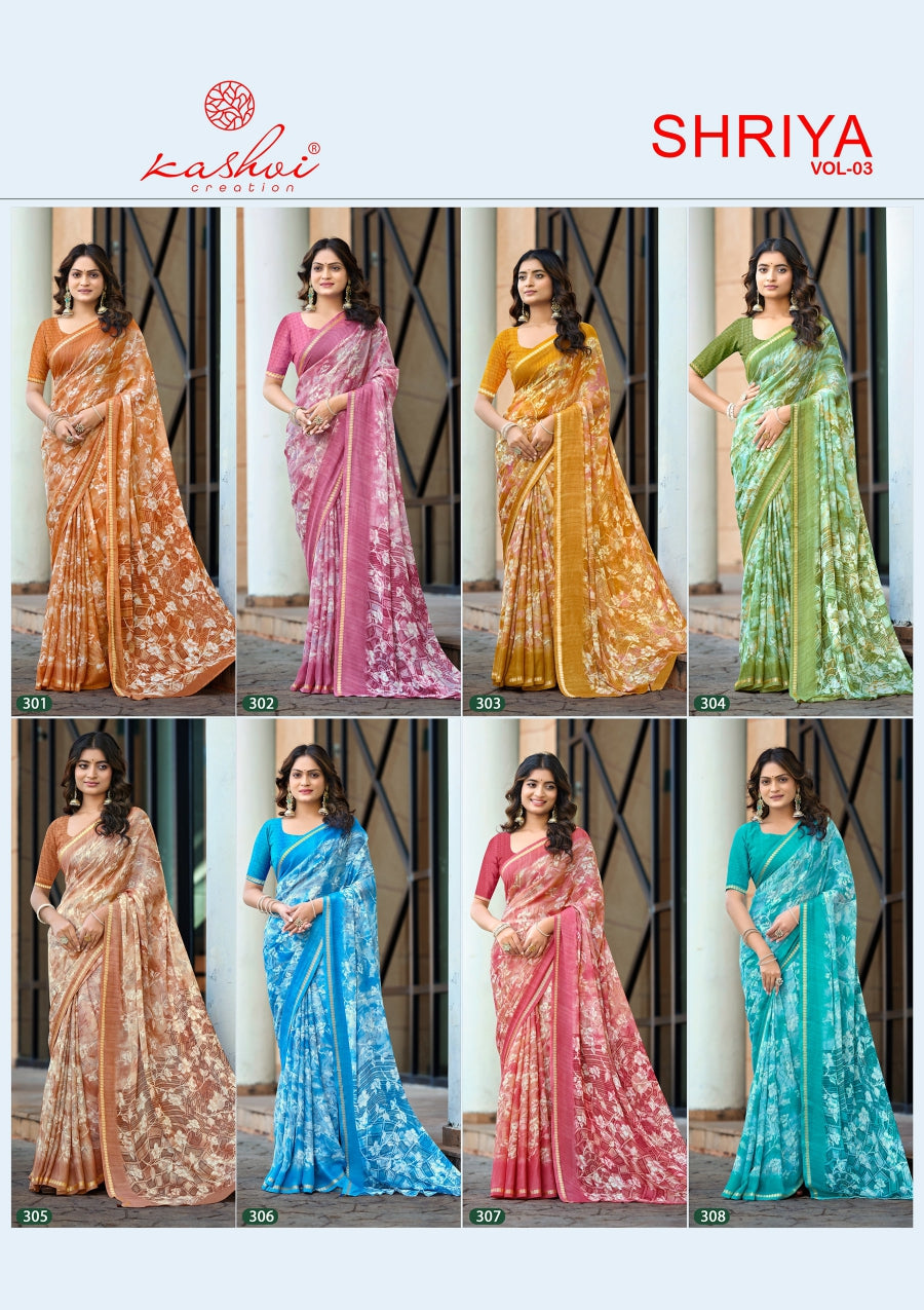 Kashvi Shriya Vol 3 Moss Silk Saree