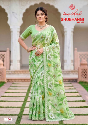 Kashvi Shubhangi Vol 1 Weightless Marble Embroidered Saree
