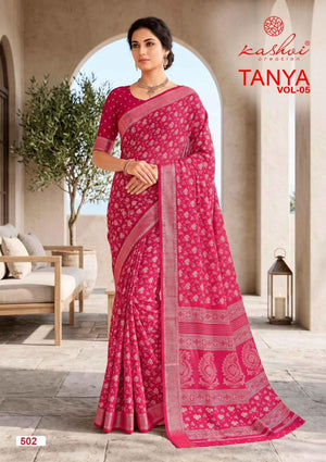 Kashvi Tanya Vol 5 Moss Silk Printed Saree - Amrah Wholesale
