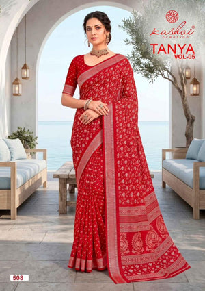 Kashvi Tanya Vol 5 Moss Silk Printed Saree - Amrah Wholesale