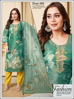 Kashvi Vol 1 Simmar Embroidered Kurti Pant with Digital Printed Dupatta Set - Amrah Wholesale