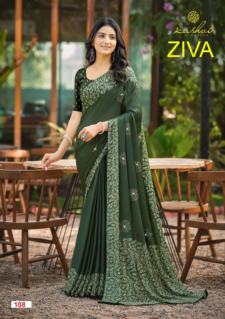 Kashvi Ziva Vol 01 Star Georgette Embroidered Saree Collection
