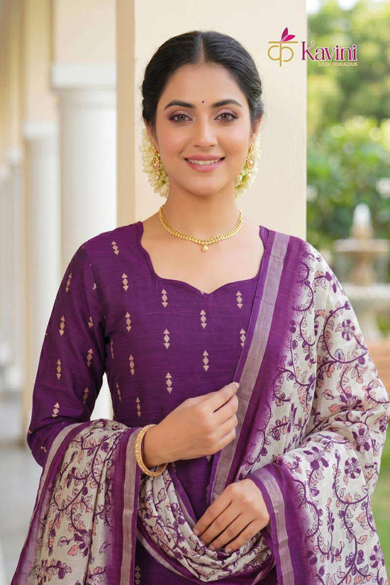 Kavini Pushpa Vol 1 South Cotton Kurta Pant Dupatta Set