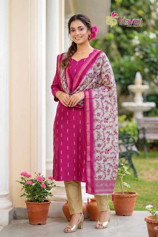 Kavini Pushpa Vol 1 South Cotton Kurta Pant Dupatta Set